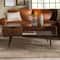 Walker Edison; Dark Walnut Mid Century Modern Wood & Glass Coffee Table; Category:Accent & End Tables; Image:4